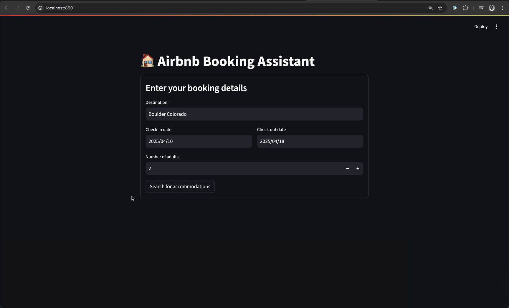 Airbnb代理演示