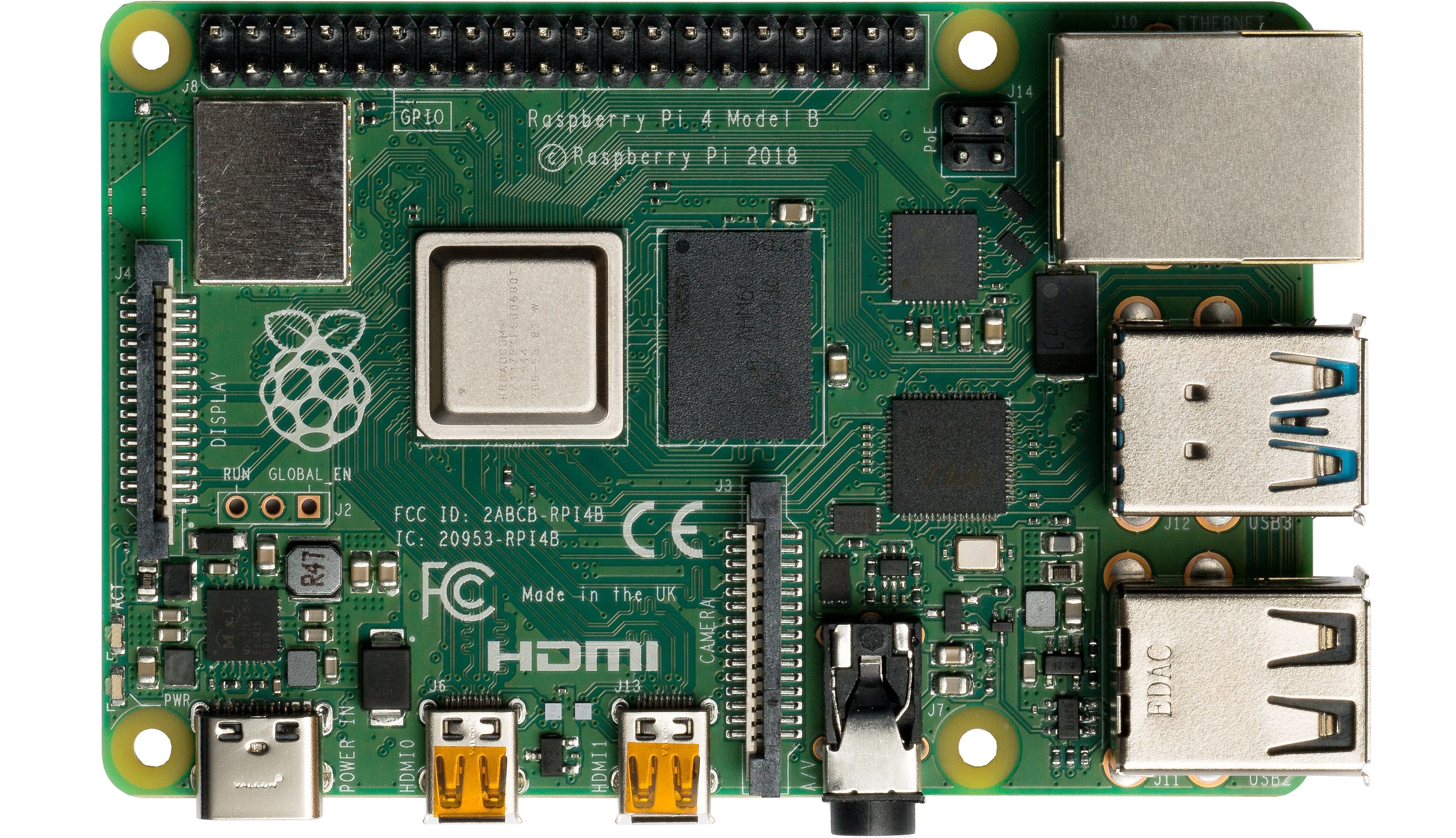 Raspberry Pi 4, Image source Wikipedia